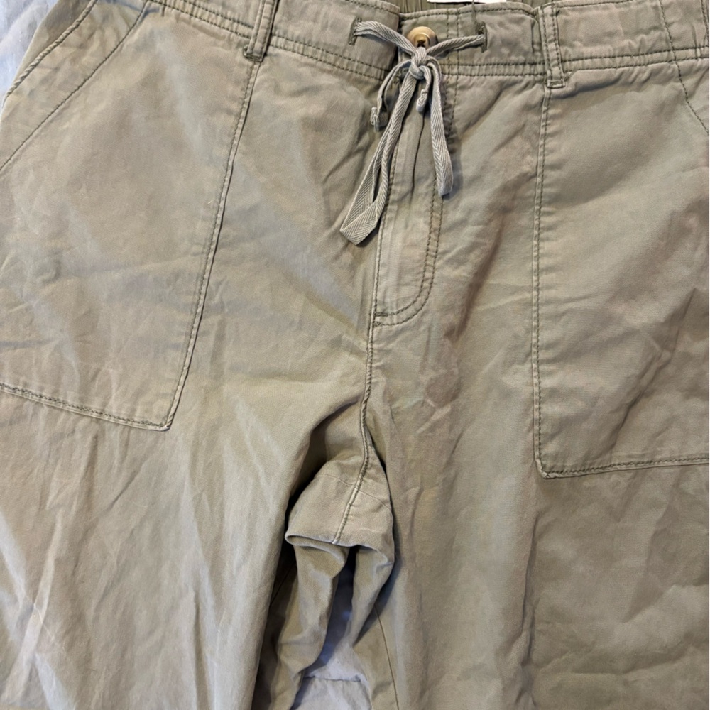 Sonoma Olive Green Utility Pants with Drawstring Waist
